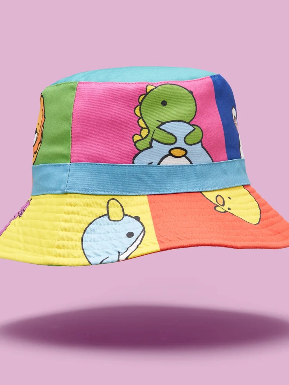 Woobles Check It Off Your Bucket List Hat Colorblock Reversible Animal Print